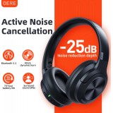 Casque sans fil Bluetooth Qere E80 Active Noise Cancellation (ANC) - Noir