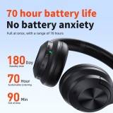Casque sans fil Bluetooth Qere E80 Active Noise Cancellation (ANC) - Noir