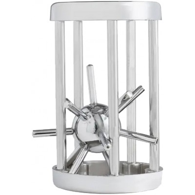 Casse-tête 3D en métal inoxydable pour adultes - Jeu de réflexion et logique, idéal pour cadeau - Argent