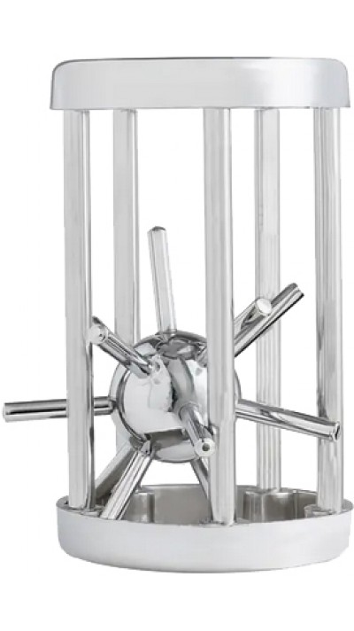 3D Metall Puzzle für Erwachsene - Denk- und Logikspiel, ideal als Geschenk - Silber