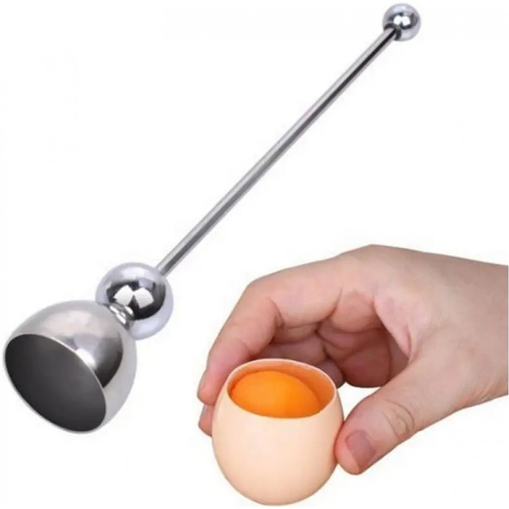 Casse oeuf - Accessoires de cuisine - Ouvre-oeufs en acier inoxydable - Argent