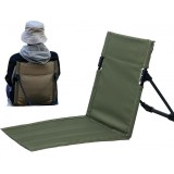 Chaise au sol pliante aluminium ultralégère camping/plage/loisirs/extérieur avec sac de rangement - Vert