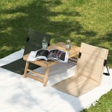 Chaise au sol pliante aluminium ultralégère camping/plage/loisirs/extérieur avec sac de rangement - Vert