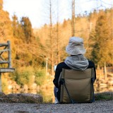 Chaise au sol pliante aluminium ultralégère camping/plage/loisirs/extérieur avec sac de rangement - Vert