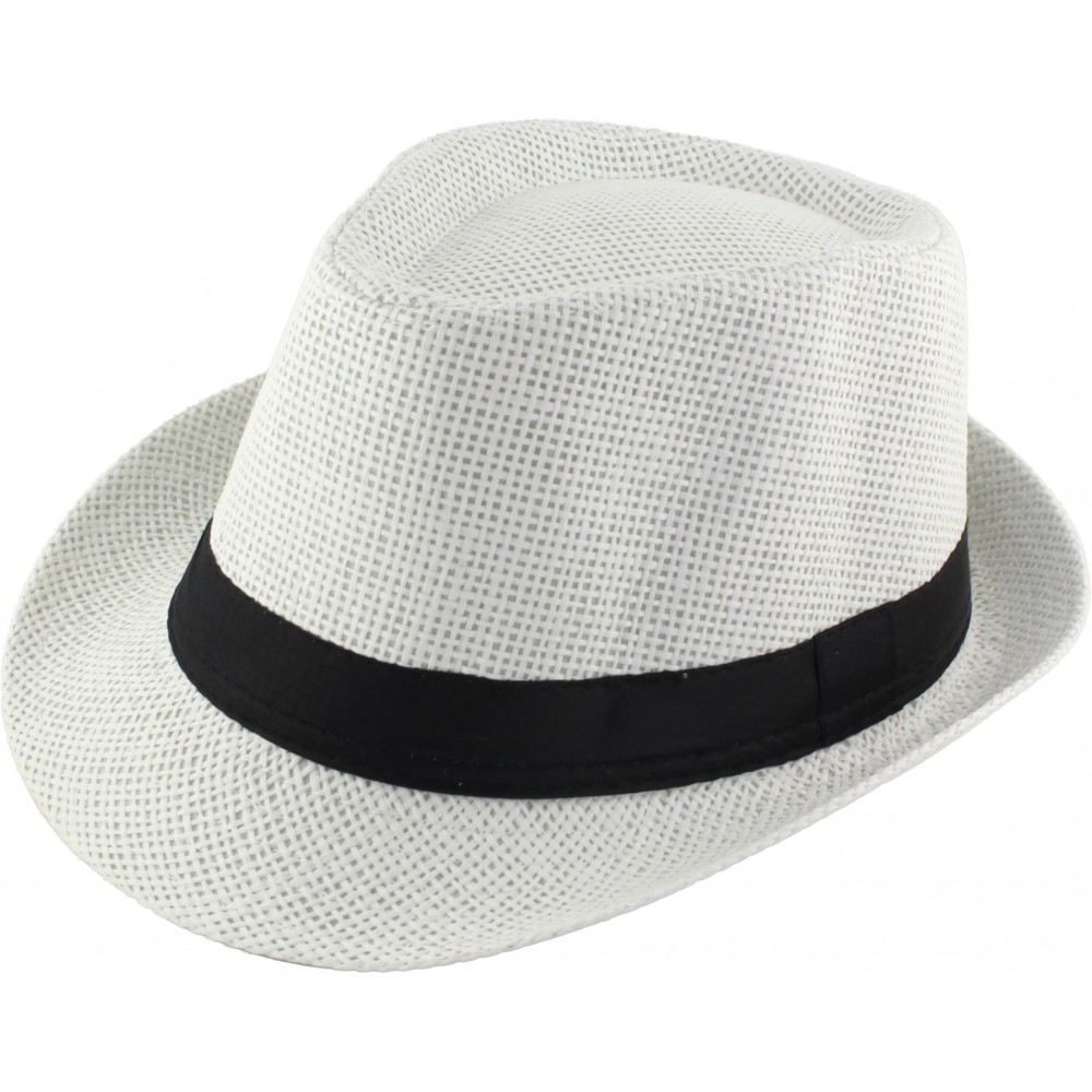 Chapeau d'été de paille panama - Blanc