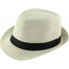 Chapeau d'été de paille panama - Blanc Cassé