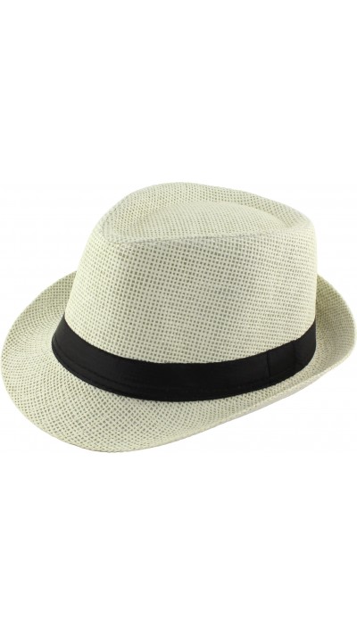 Chapeau d'été de paille panama - Blanc Cassé