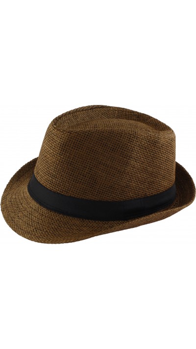 Chapeau d'été de paille panama - Brun foncé