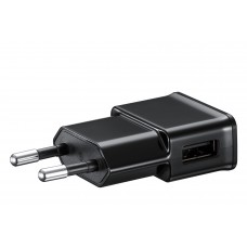 Standard Netzstecker Ladegerät - USB-A Adapter 5W für Smartphones mit Samsung-Look - Schwarz