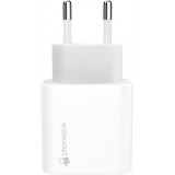 Chargeur USB-C 20W avec câble de charge USB-C vers Lightning (iPhone) de 1 m - Blanc