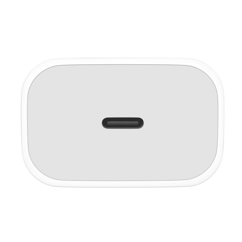 Chargeur USB-C 20W avec câble de charge USB-C vers Lightning (iPhone) de 1 m - Blanc