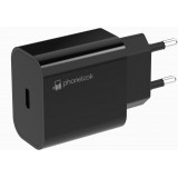 Chargeur USB-C 20W avec câble de charge USB-C vers Lightning (iPhone) de 1 m - Noir