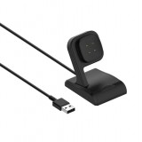 Chargeur USB avec support Fitbit Versa 3 - 4 et Fitbit Sense 1 - 2 - Noir