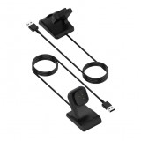 Chargeur USB avec support Fitbit Versa 3 - 4 et Fitbit Sense 1 - 2 - Noir