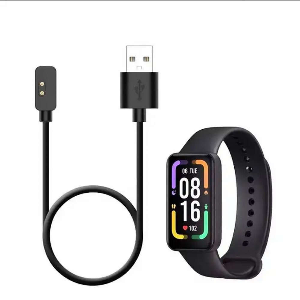 Chargeur Xiaomi Mi Band Smartwatch Câble USB 55cm (Redmi watch & Xiaomi Watch) - Noir