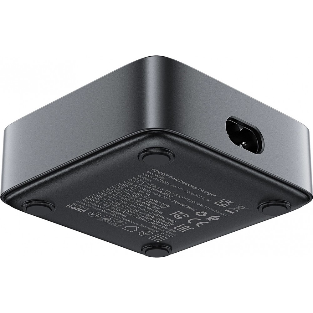 Acefast Z6 65W GaN Netzladegerät (2x USB-A / 2x USB-C) PD - Schwarz