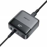 Acefast Z6 65W GaN Netzladegerät (2x USB-A / 2x USB-C) PD - Schwarz