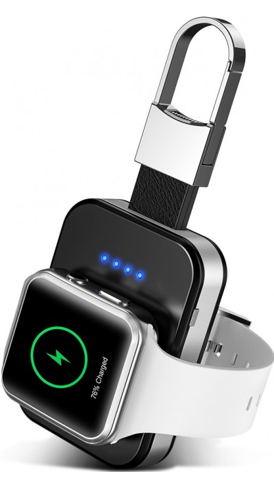 Chargeur externe portable pour Apple Watch 950mAh LED compact Porte-clés