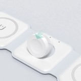 Dudao A11N 15W faltbares 3-in-1 Induktionsladegerät mit USB-C Kabel - Weiss