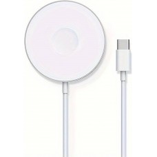 Magnetisches Qi Ladegerät MagSafe 3 in1 wireless charging für iPhone / Apple Watch / AirPods & USB-C - Weiss