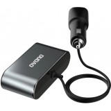 Dudao 3x Zigarettenanzünder Auto Mehrfachstecker mit Doppel-USB-A Multifunktionsverteiler - Schwarz
