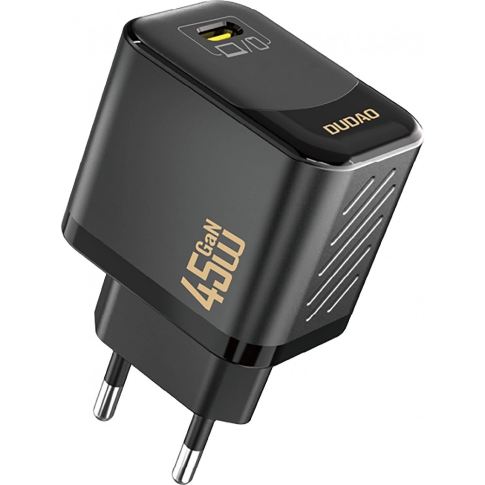 Chargeur mural USB-C 45W GaN Dudao A28 rapide et compact - Noir