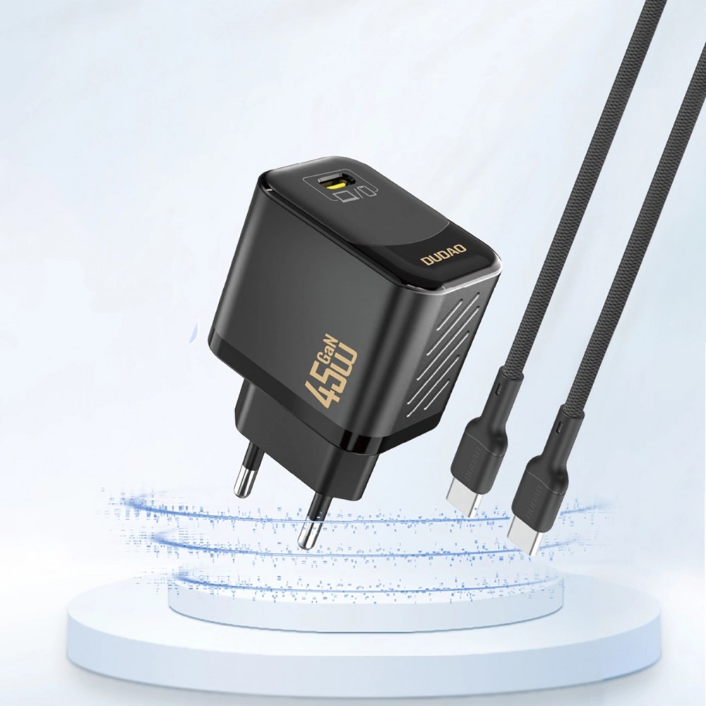 Chargeur mural USB-C 45W GaN Dudao A28 rapide et compact - Noir
