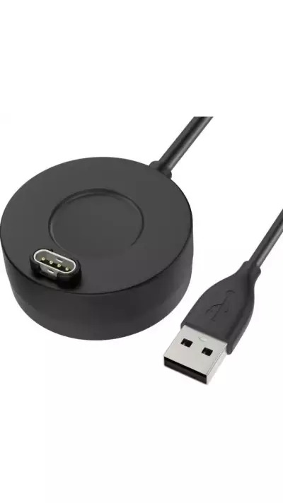 Chargeur pour Garmin Smartwatches Câble USB 1M pour Forerunner, Fenix, Vivosport, Approach et autres - Noir