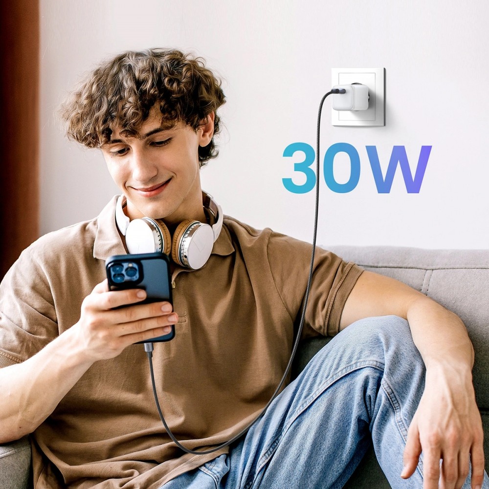 Ugreen Nexode Mini 30W PD USB-C GaN Schnellladegerät - Weiss