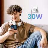 Ugreen Nexode Mini 30W PD USB-C GaN Schnellladegerät - Weiss