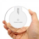 Kabellos Ladestation Qi - Wireless transparent Fantasy Ladegerät für Smartphone - Glas/Weiss