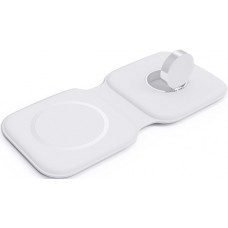 Faltbare 15W Wireless Charger 3 in 1 Ladegerät für iPhone, AirPods & Apple Watch - Weiss