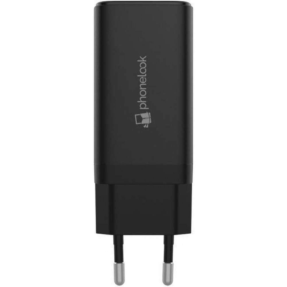 Ladegerät 65W GaN 2x USB-C und 1x USB (Power Delivery) - PhoneLook - Schwarz