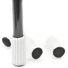 Chaussettes protectrices pour pieds de chaises et de tables - Manchettes en tissu (4 pièces) - Blanc