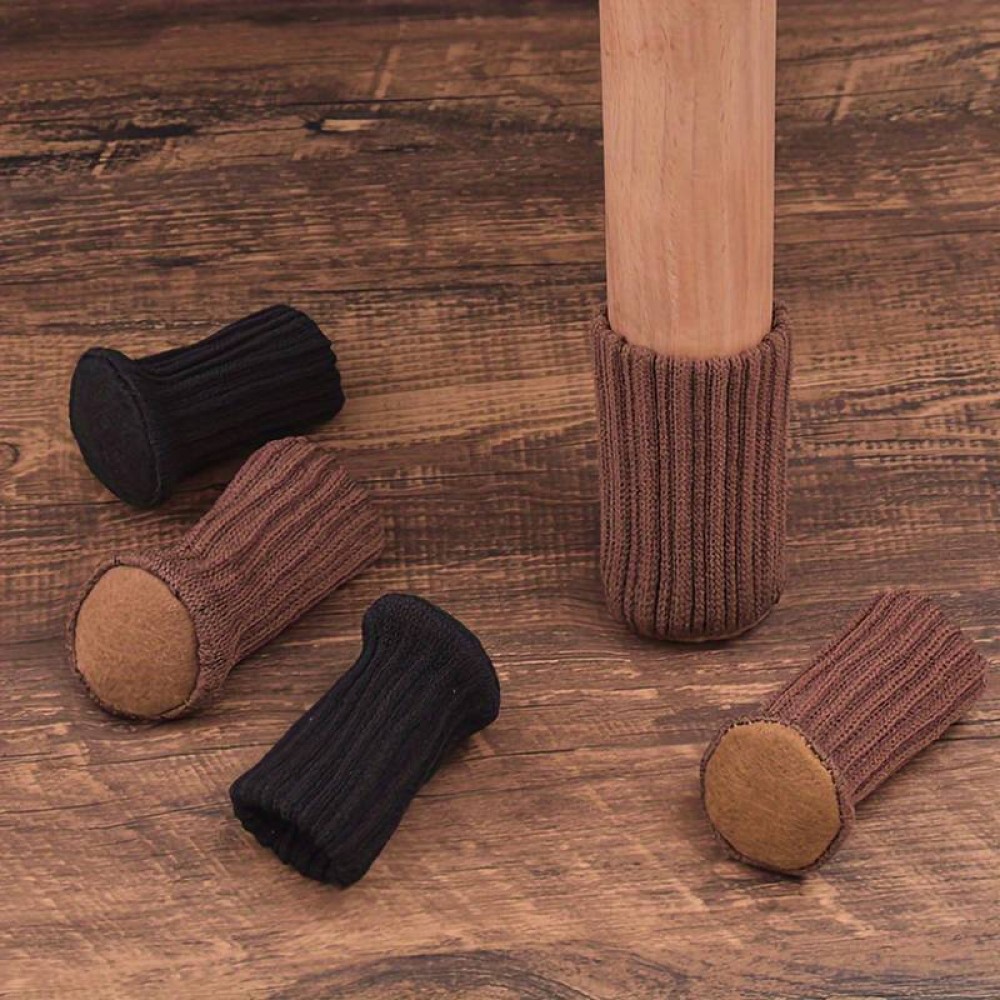 Dekorative Stuhl- und Tischbein Socken - Universelle Schutz Stulpen Stoffschoner (4 Stück) - Weiss