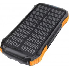 Choetech B659 Solar Power Bank 10000 mAh - Solarbetriebene externe Batterie mit Qi 5W Induktionsladegerät - Schwarz