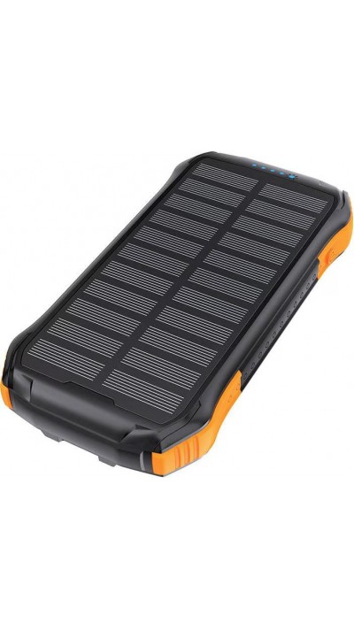 Choetech B659 Solar Power Bank 10000 mAh - Batterie externe solaire avec chargeur induction Qi 5W - Noir