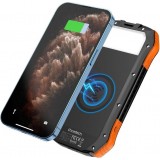 Choetech B659 Solar Power Bank 10000 mAh - Solarbetriebene externe Batterie mit Qi 5W Induktionsladegerät - Schwarz
