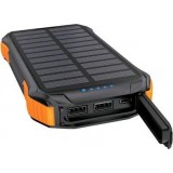 Choetech B659 Solar Power Bank 10000 mAh - Solarbetriebene externe Batterie mit Qi 5W Induktionsladegerät - Schwarz