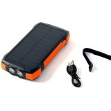 Choetech B659 Solar Power Bank 10000 mAh - Solarbetriebene externe Batterie mit Qi 5W Induktionsladegerät - Schwarz