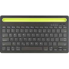 Ultradünne kabellose Bluetooth 3.0 Tastatur Android & iOS aufladbar USB & Multi Verbindungs Switch (QWERTY) - Schwarz