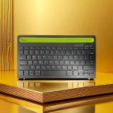 Ultradünne kabellose Bluetooth 3.0 Tastatur Android & iOS aufladbar USB & Multi Verbindungs Switch (QWERTY) - Schwarz