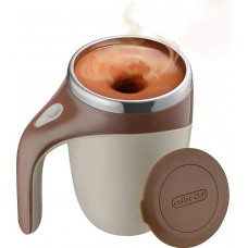 Elektronischer Coffee Cup aus Edelstahl 380ml mit automatischer Rühr Funktion - Braun