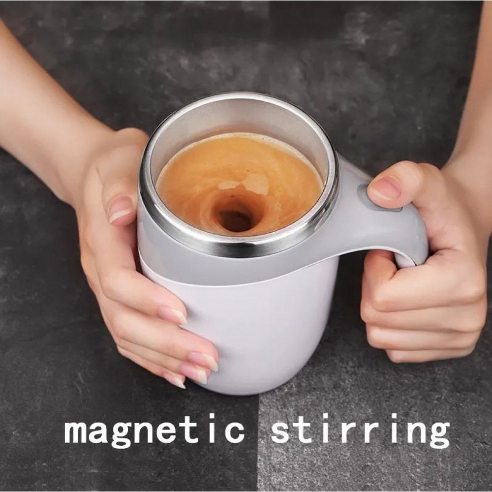 Elektronischer Coffee Cup aus Edelstahl 380ml mit automatischer Rühr Funktion - Braun