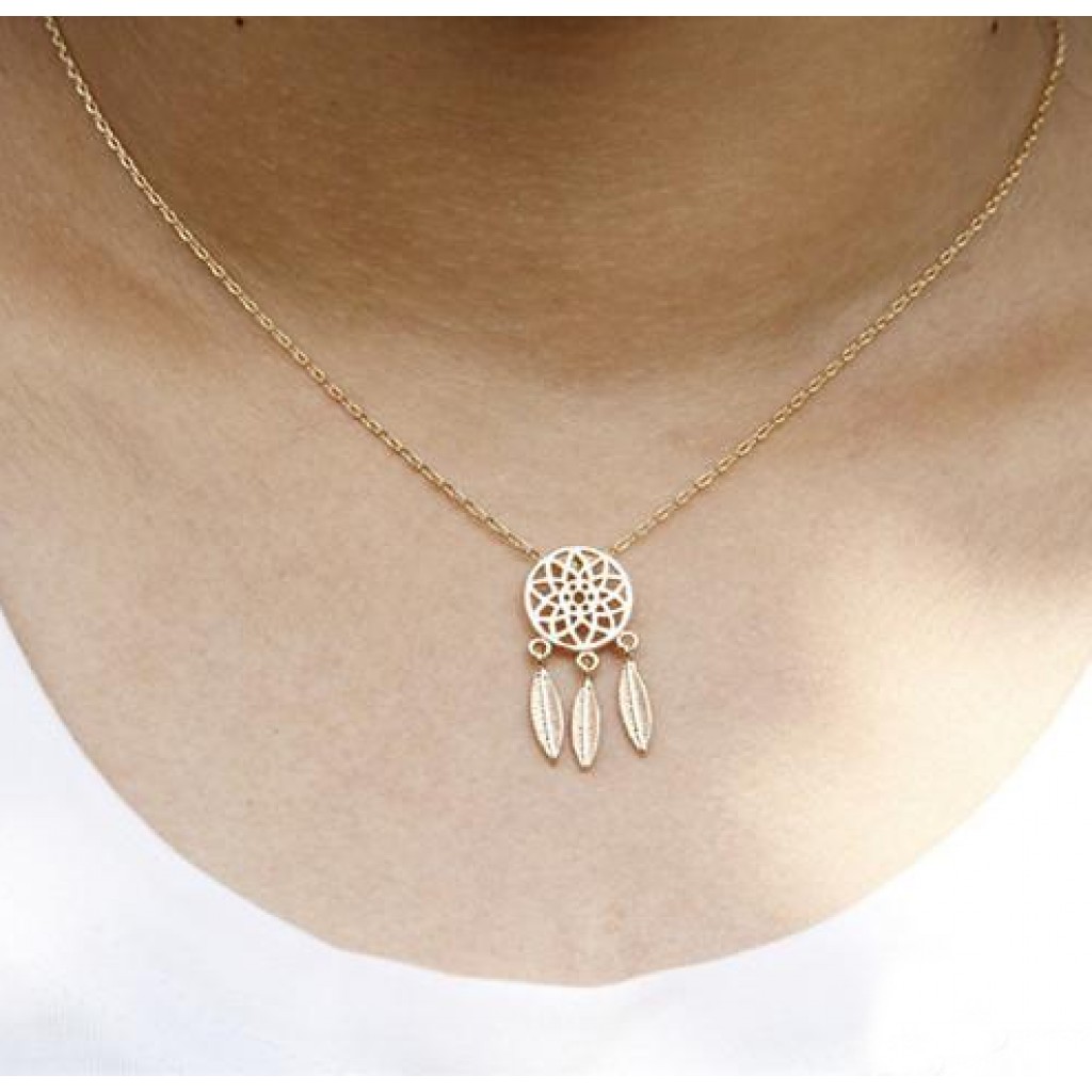 Dreamcatcher Anhänger Set – 2-teilig Als Halskette Oder Schlüsselbund (Zinklegierung, 5,5x4,2 Cm)