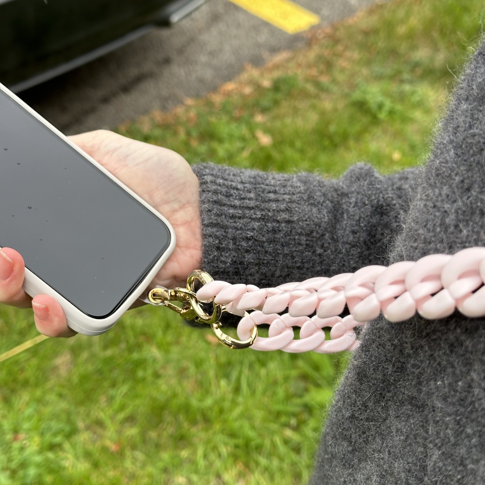 Universal Umhängekette Befestigung für Hülle/Case Telefon bunte Kette - Rosa