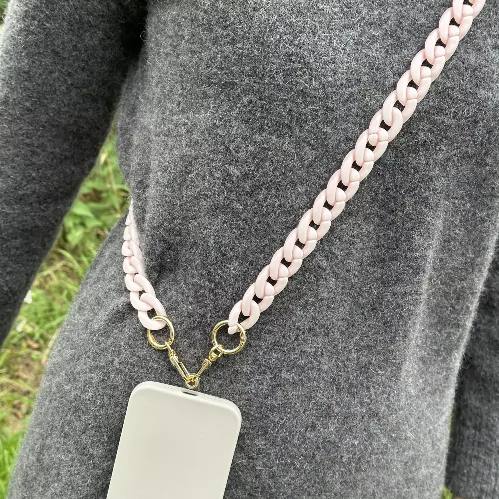 Universal Umhängekette Befestigung für Hülle/Case Telefon bunte Kette - Rosa