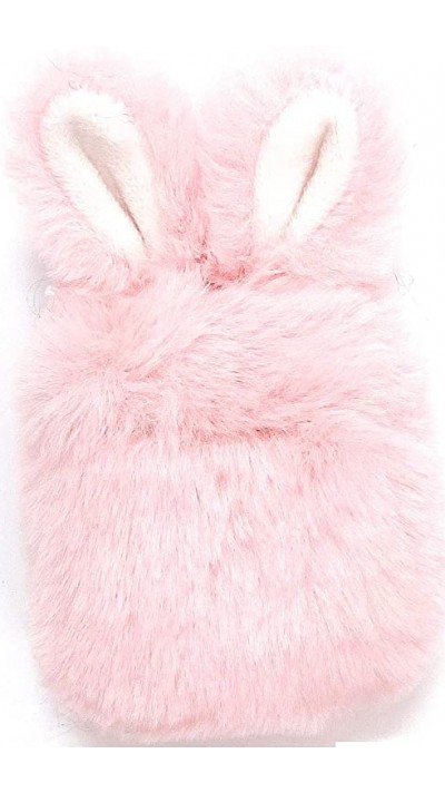 Coque AirPods 1 / 2 - Fluffy lapin  - Rose