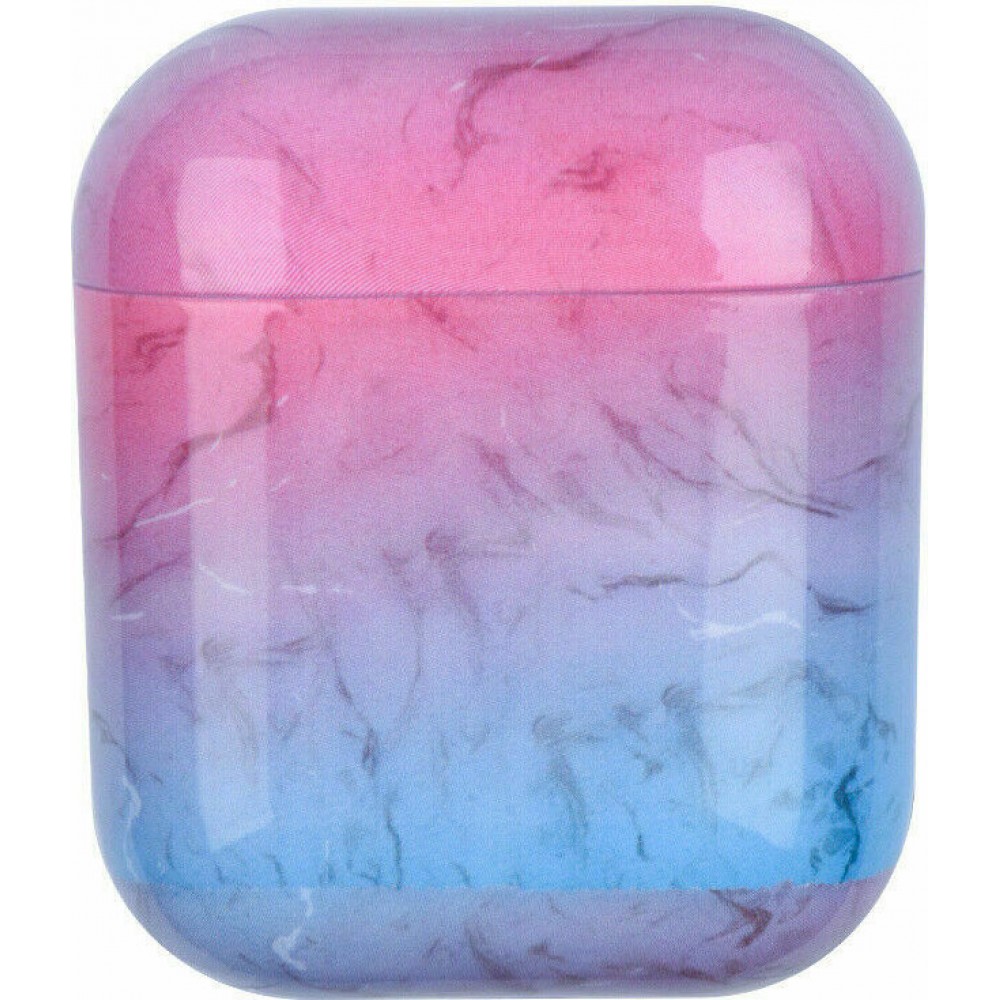 Coque AirPods 1 / 2 - Marble bleu - Rose