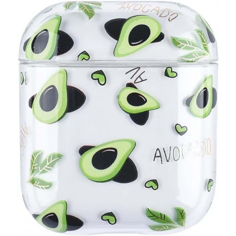 Hülle AirPods 1 / 2 - Durchsichtiger Kunststoff Avocados